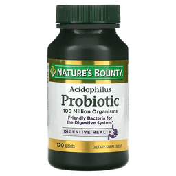Nature's Bounty, пробиотик с ацидофильными лактобактериями, 120 таблеток