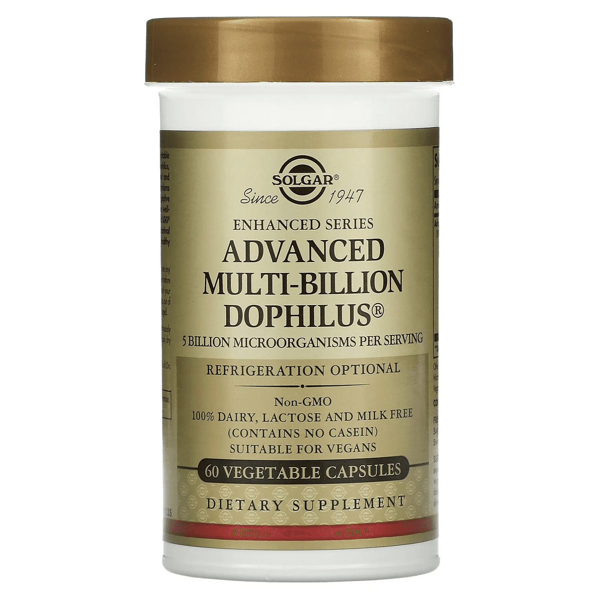 Solgar, Advanced Multi-Billion Dophilus, пробиотик, 60 растительных капсул