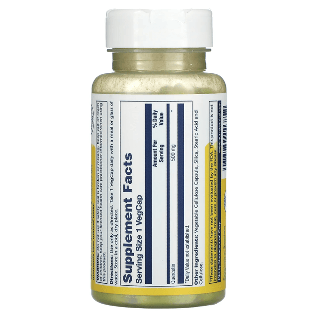 Solaray, Кверцетин, 500 мг, 90 растительных капсул