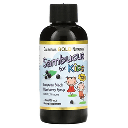 California Gold Nutrition, Бузина для детей, сироп из европейской черной бузины с эхинацеей, 120 мл