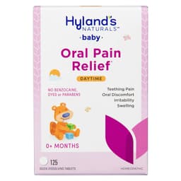Таблетки от боли в полости рта Hyland's Naturals с ромашкой, натуральное успокаивающее средство от дискомфорта, раздражительности и отека полости рта, 125 шт.