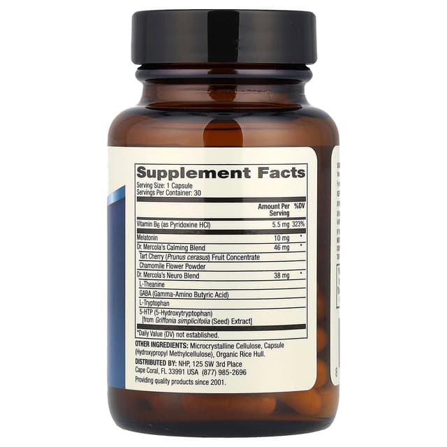 Dr. Mercola, мелатонин 10 мг   , Поддержка сна,  30 капсул