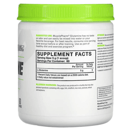 MusclePharm, Essentials, глутамин, без ароматизатора, 300 г