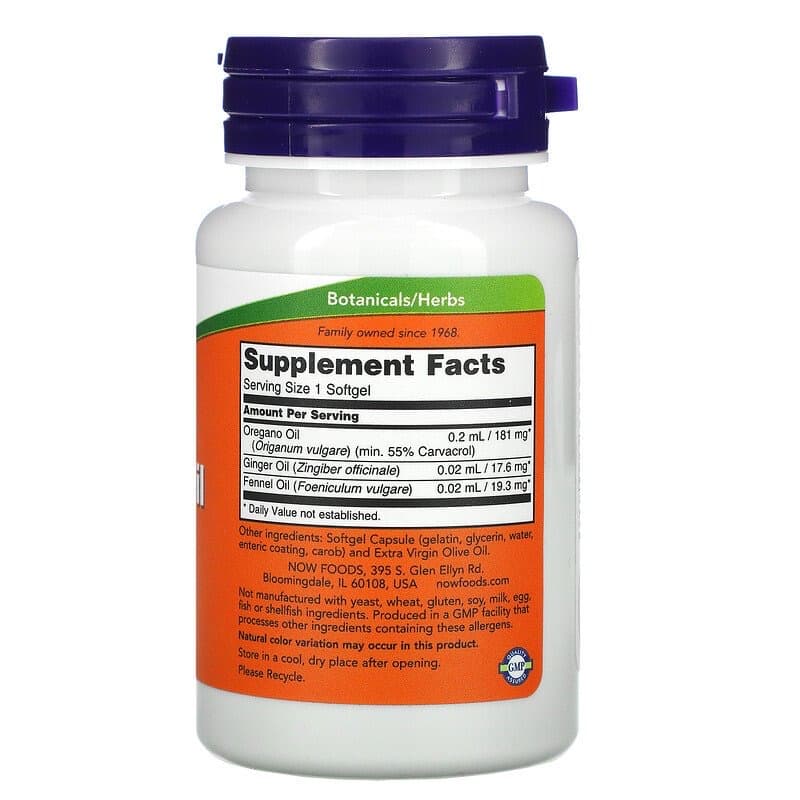 Now Foods, масло орегано, 90 капсул (Oregano oil )