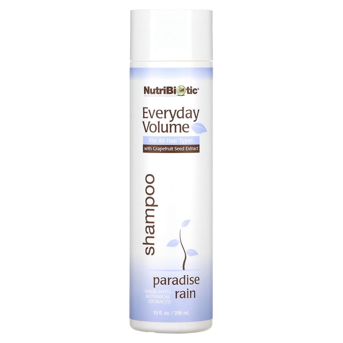 NutriBiotic, Шампунь для ежедневного увеличения объема, Paradise Rain, 296 мл