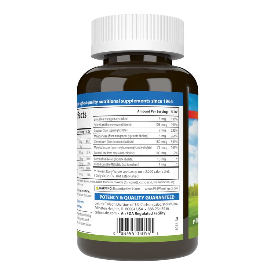 Carlson Labs Хелатные минералы 90 капсул