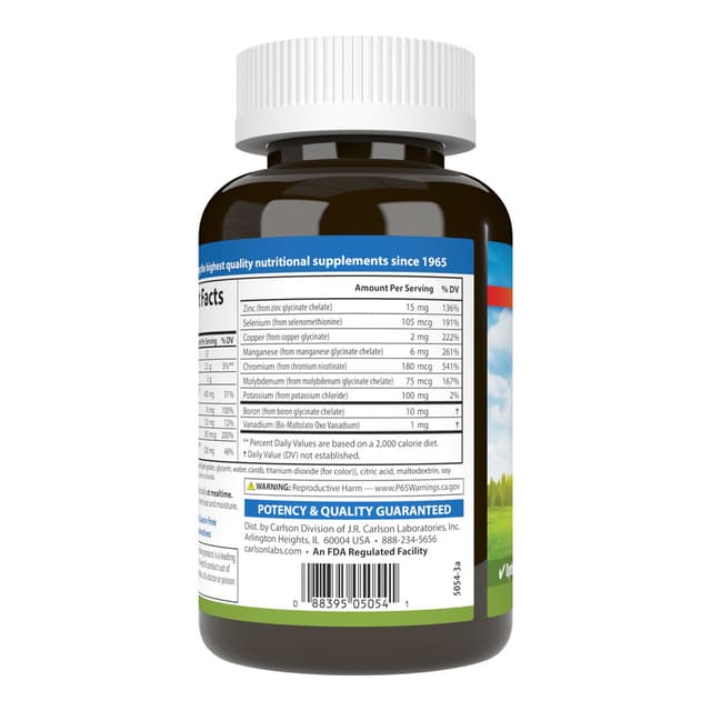 Carlson Labs Хелатные минералы 90 капсул