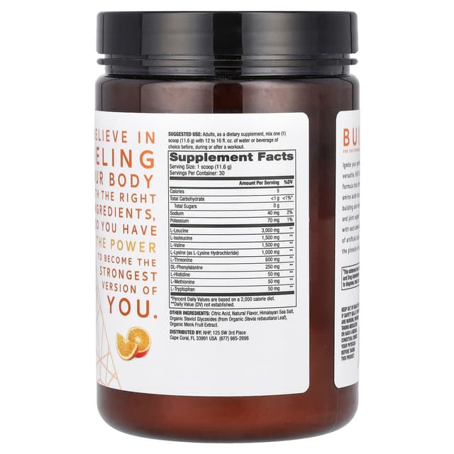 Dr. Mercola, Pure Power, незаменимые аминокислоты BCAA , со вкусом апельсина, 350 г