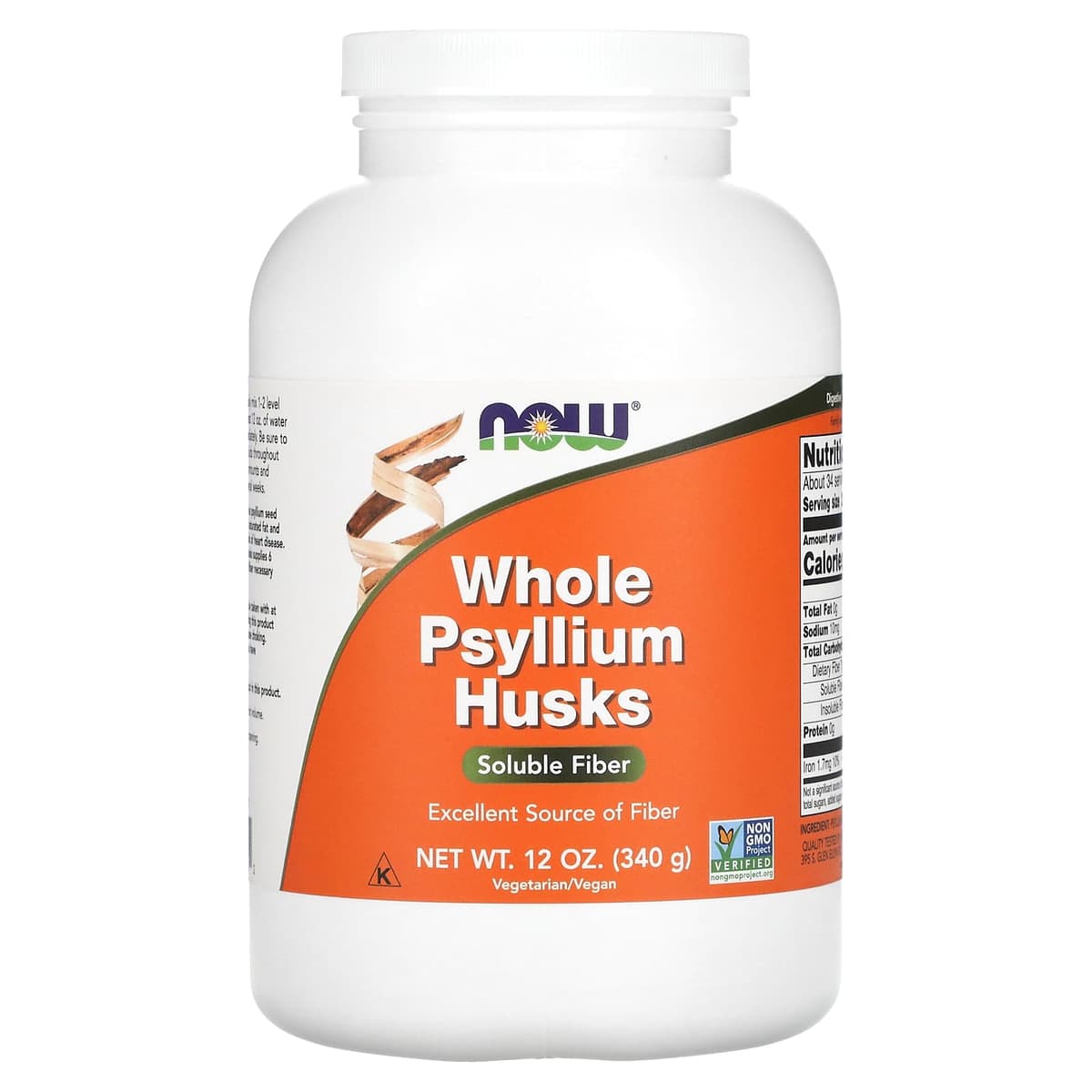 NOW Foods, шелуха семян подорожника, 340 г