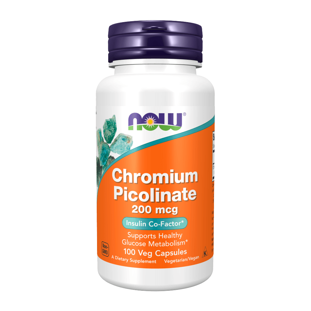 NOW Chromium Picolinate, Хром 200 мкг