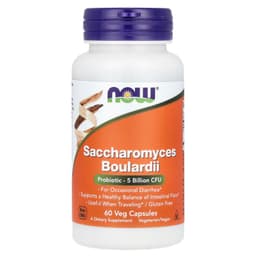 NOW Foods, сахаромицеты Буларди, пробиотик, 5 млрд КОЕ, 60 капсул
