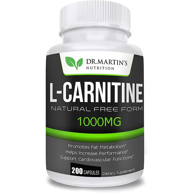 L-карнитин повышенной прочности - 200 капсул - 1000 мг на порцию, ускоряет обмен веществ и повышает производительность