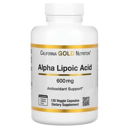 California Gold Nutrition, альфа-липоевая кислота, 600 мг, 120 растительных капсул