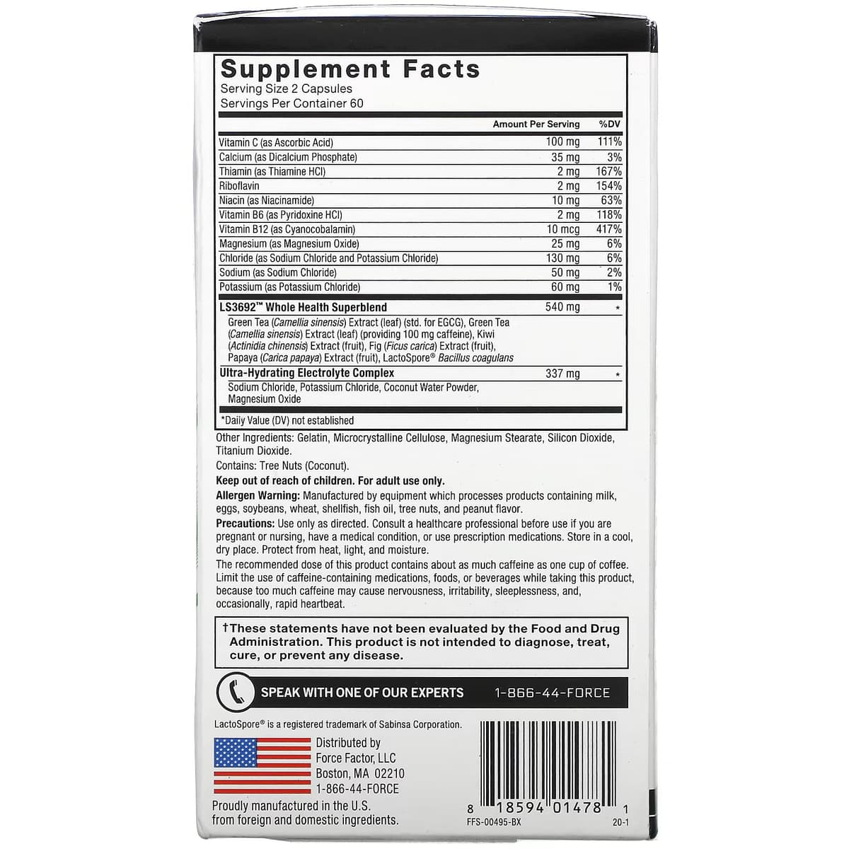 Force Factor, ProbioSlim, незаменимые питательные вещества для снижения веса, 120 капсул