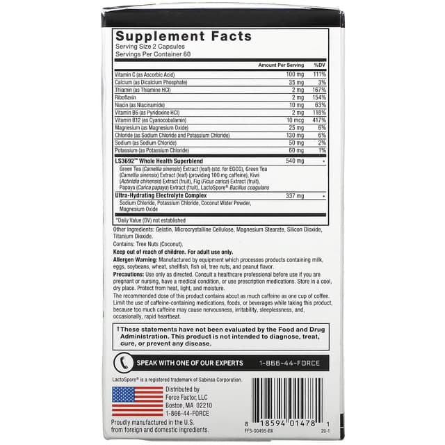 Force Factor, ProbioSlim, незаменимые питательные вещества для снижения веса, 120 капсул