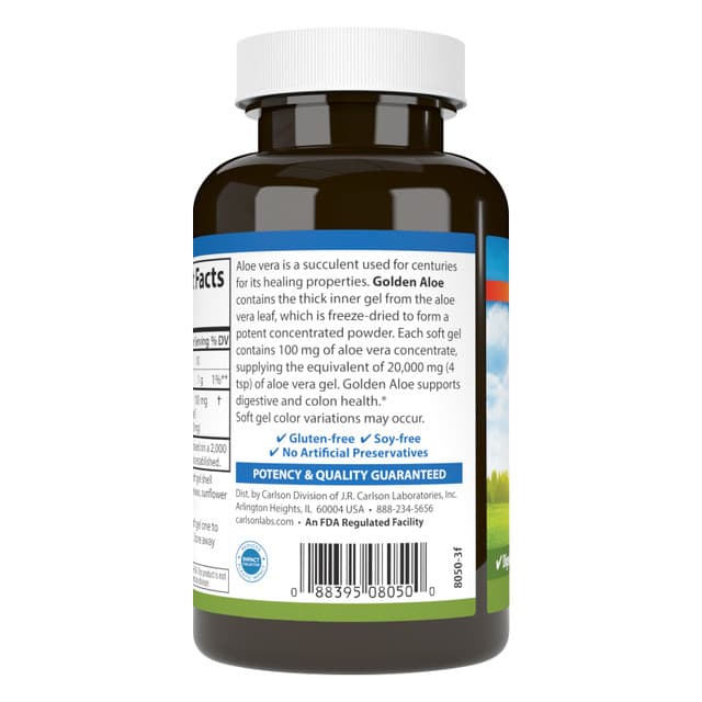 Carlson Labs - Золотое Алоэ 100мг, 60 шт