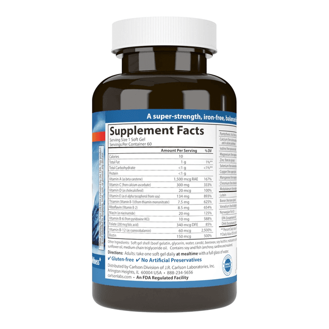 Carlson Labs, витамины и минералы с омега 3