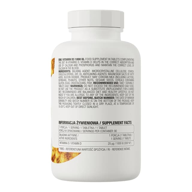 OstroVit Витамин D3 1000 МЕ 90 таблеток