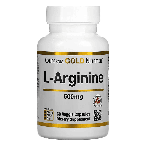 California Gold Nutrition, AjiPure, L-аргинин, 500 мг, 60 растительных капсул