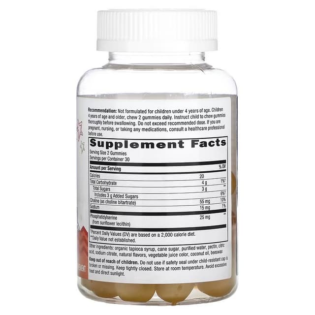 Nature's Way, Kids Brain Builder, для детей пямять фокус от 4 лет, лимонад, 60 жевательных таблеток