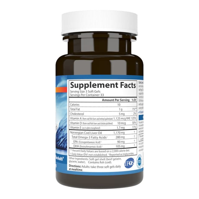 Carlson Labs Масло печени трески Мини 280 мг, 100 мини мягких капсул