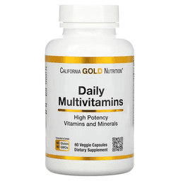 California Gold Nutrition, мультивитамины для ежедневного приема, 60 растительных капсул