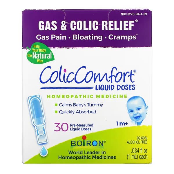 Boiron, ColicComfort, средство от газов и колик, от 1 месяца, 30 доз, по 1 мл