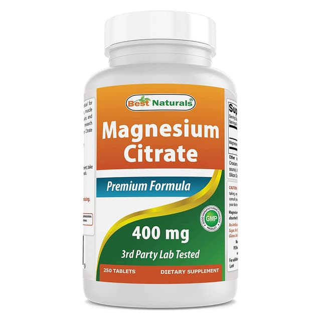 Магний цитрат magnesium citrate Best Naturals, 400 мг, 250 таблеток
