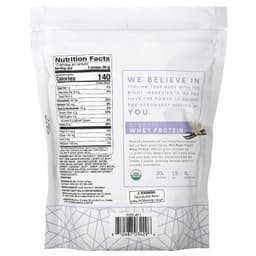 Dr. Mercola, Pure Power, органический сывороточный протеин, со вкусом ванили, 585 г (1 фунт, 4,6 унции)