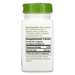 Nature's Way, Корень дикого ямса, 850 мг,(wild yam)дикий ямс 100 веганских капсул