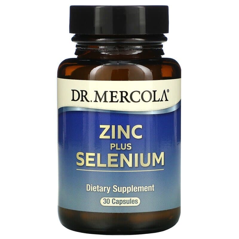 Mercola, цинк плюс селен, 30 капсул