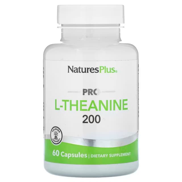 Nature's Plus, Pro L-теанин 200, 200 мг, 60 капсул ( 6,5)