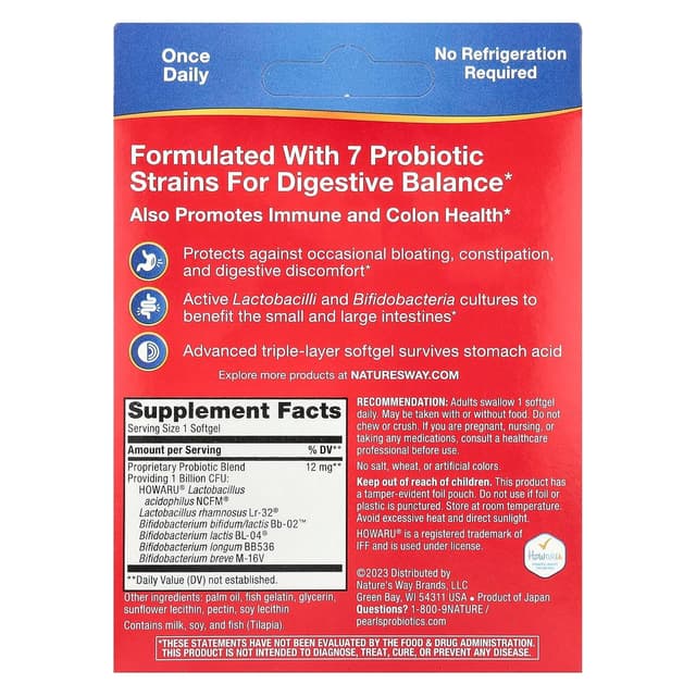 Nature's Way, Комплекс пробиотиков из жемчужин, 90 мягких таблеток