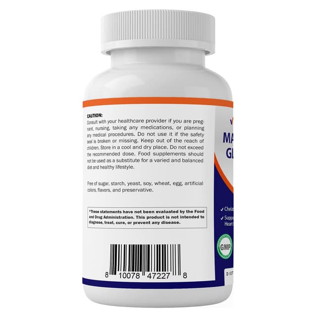 Vitamatic глицинат магния 500 мг – 180 таблеток – витамин B6 – поддерживает здоровье мышц, суставов и сердца