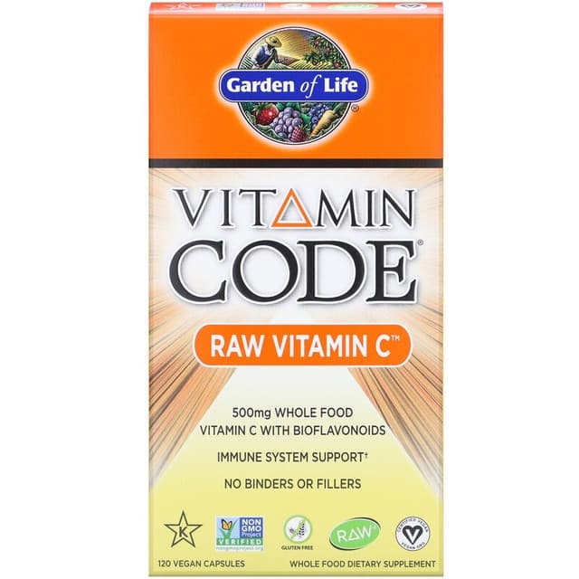 Garden of Life, Vitamin Code, витамин C RAW, 500 мг, 120 веганских капсул