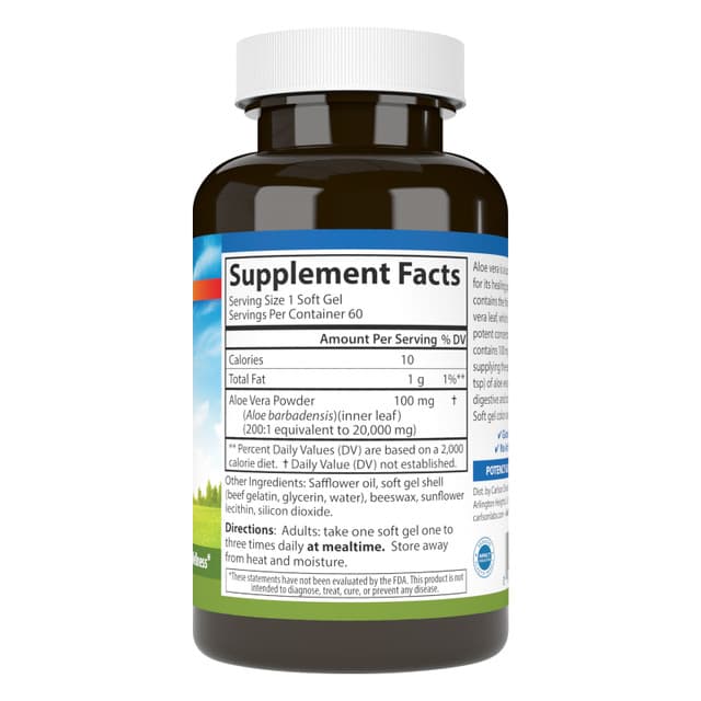 Carlson Labs - Золотое Алоэ 100мг, 60 шт