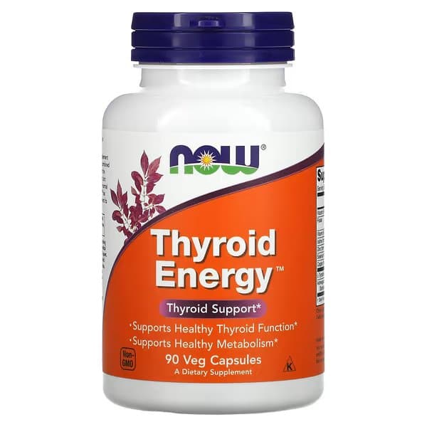 NOW Foods, Thyroid Energy, 90 растительных капсул