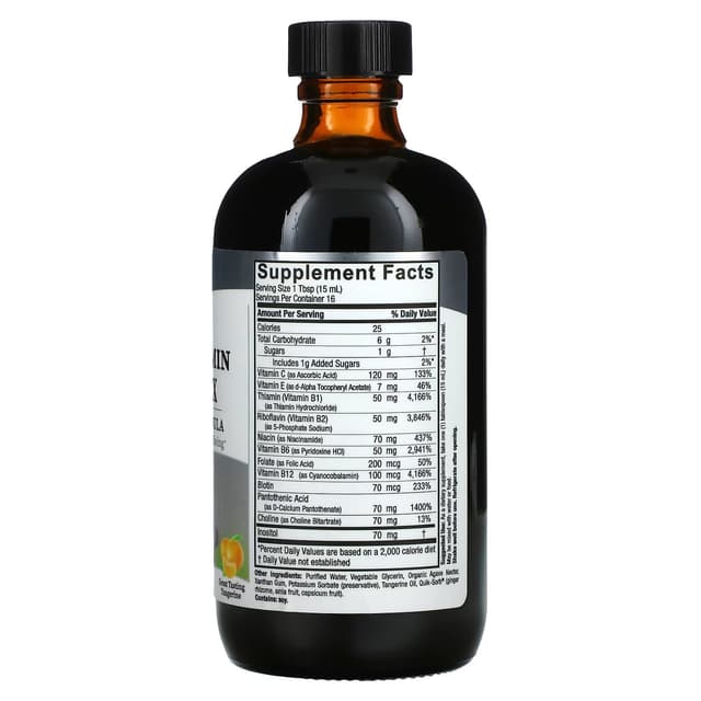 Nature's Answer, жидкий комплекс витаминов группы B с превосходным вкусом мандарина, 240 мл