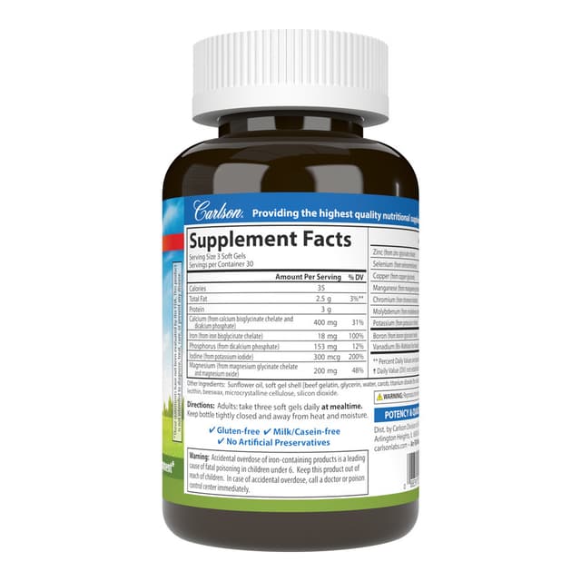 Carlson Labs Хелатные минералы 90 капсул