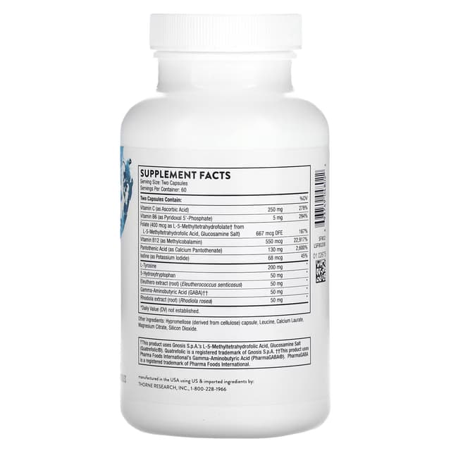 Thorne, добавка для поддержки эмоционального баланса, 120 капсул