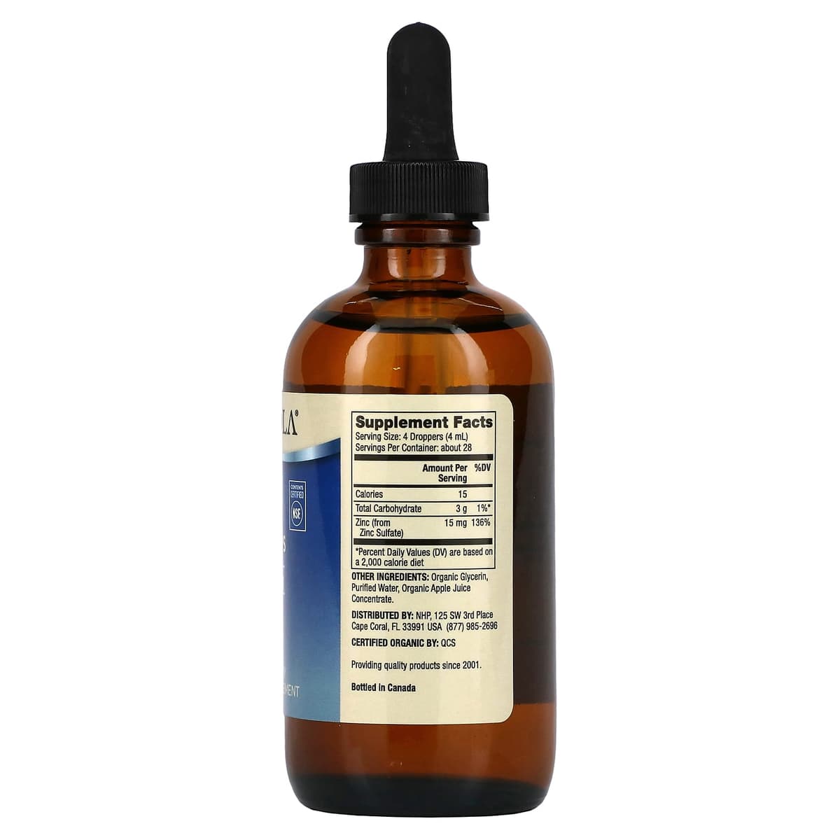 Dr. Mercola, цинк, 15 мг, 115 мл