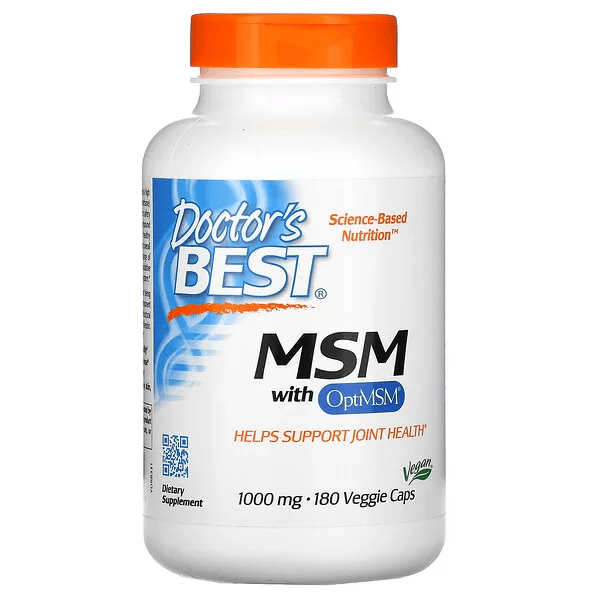 Doctor's Best, МСМ с OptiMSM, 1000 мг, 180 растительных капсул