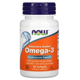 Now Foods, омега-3, очищенная на молекулярном уровне, 30 капсул