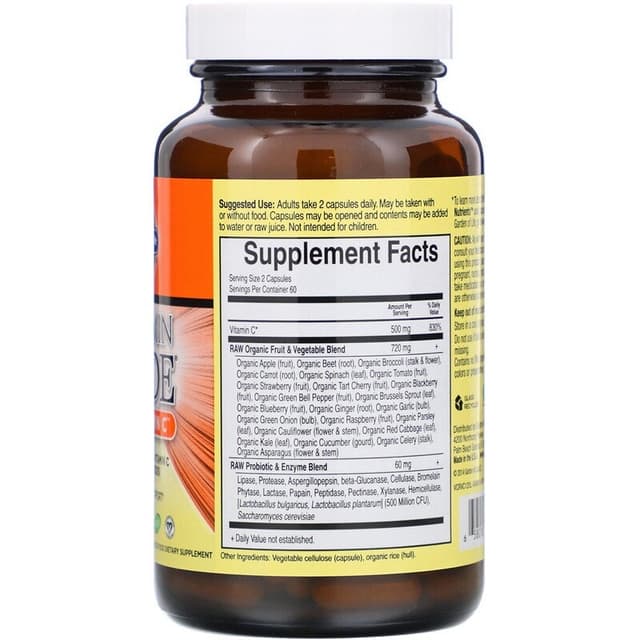 Garden of Life, Vitamin Code, витамин C RAW, 500 мг, 120 веганских капсул