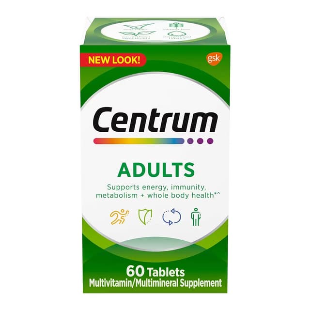 Centrum, Мультивитамины для взрослых, 60 таблеток