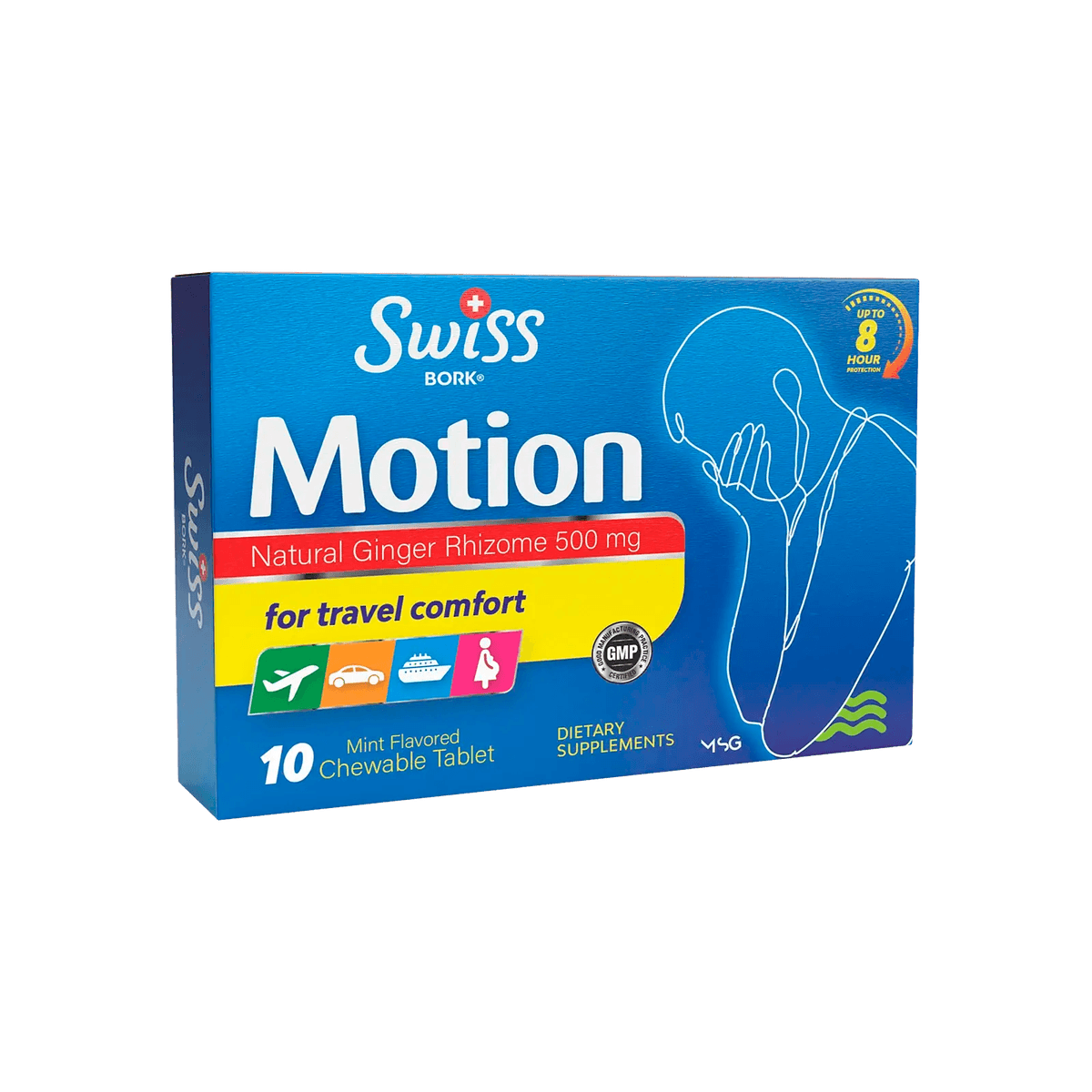 Swiss Bork - Motion, 10 жевательных таблеток уменьшает тошноту помогает при токсикозе