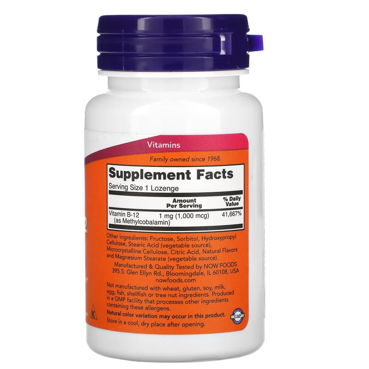 NOW Foods, Methyl B-12, метилкобаламин, 1000 мкг, 100 таблеток для рассасывания
