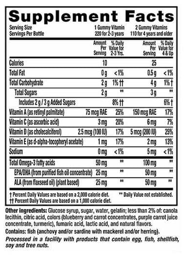 L’il Critters Омега-3, 220 жевательных таблеток