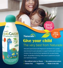 Naturade Жидкий кальций с магнием и витамином D3 для детей, 16 жидких унций