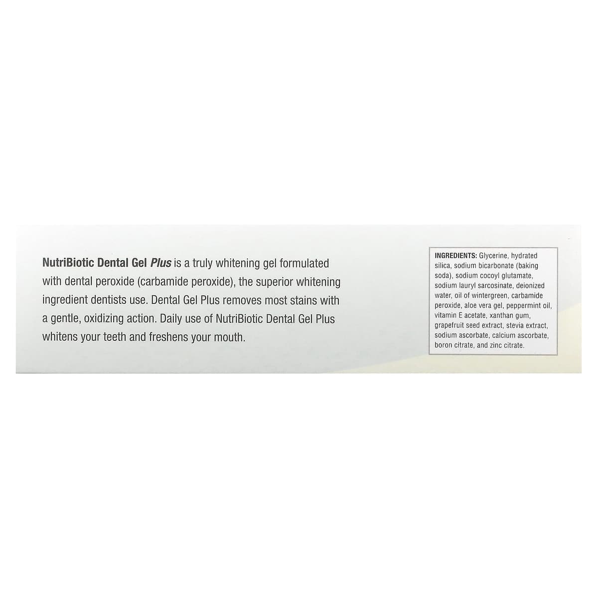 NutriBiotic, Dental Gel Plus, гель для зубов с отбеливающим эффектом, грушанка, 128 г